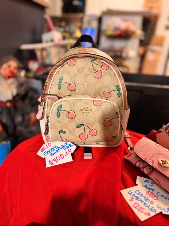 coach cherry backpack Mini Court In Signature Canvas With Heart Print Geared with a little more room than our classic Terra Backpack Terra 35l Laptop Backpack |